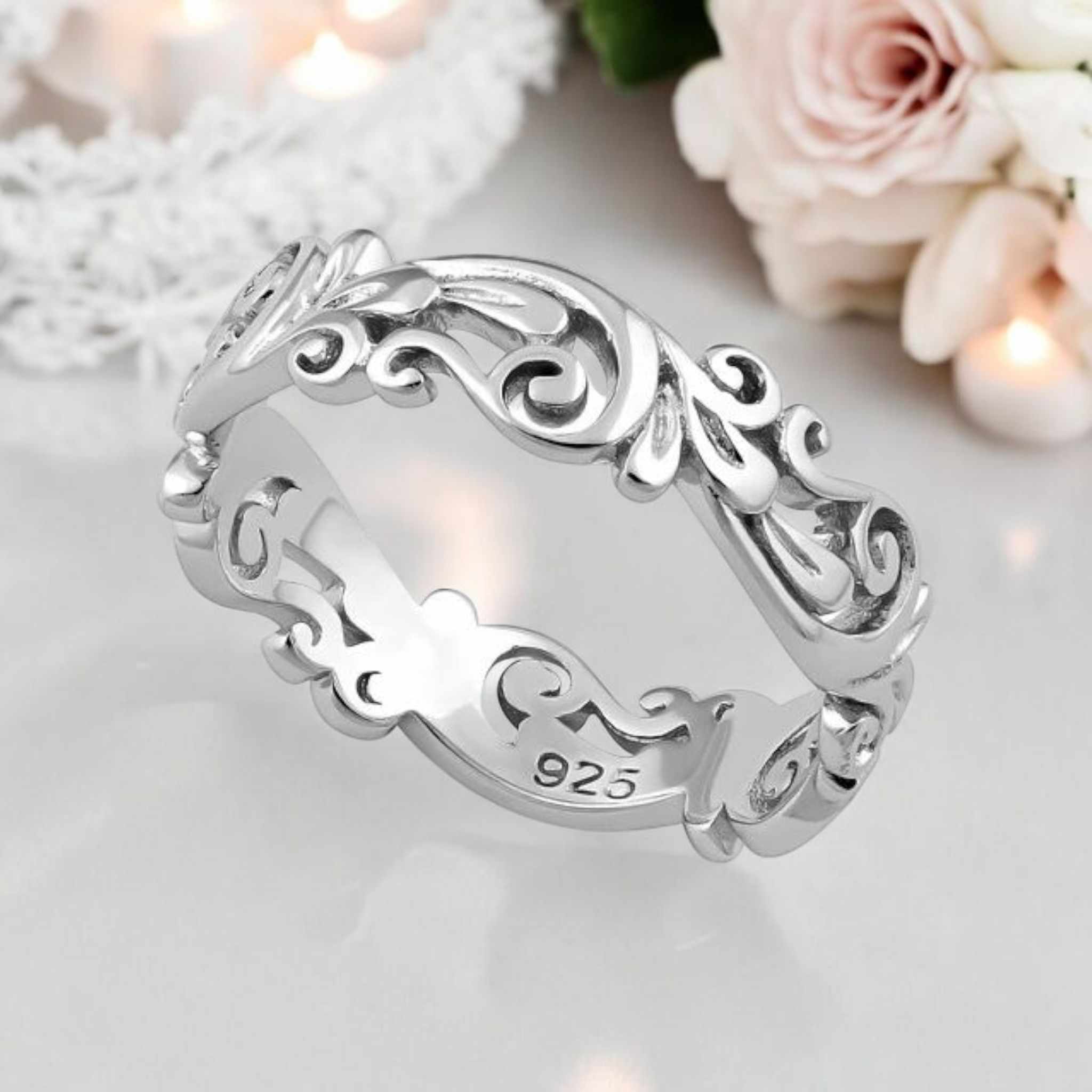 LJSSR4 Sterling Silver Swirl Ring.
