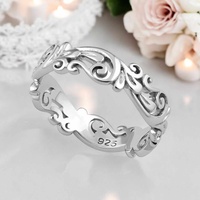 LJSSR4 Sterling Silver Swirl Ring.