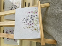 Hollyhocks Note Card