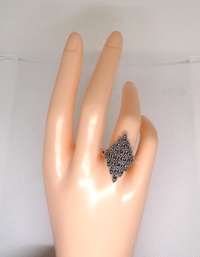 BRAND NEW SOLID STERLING SILVER MARCASITE RING