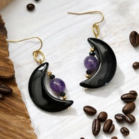 Drop Moon Earrings