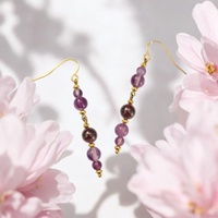 Agate & Amethyst Drop Earrings