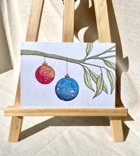 Baubles on Branch Christmas Card 