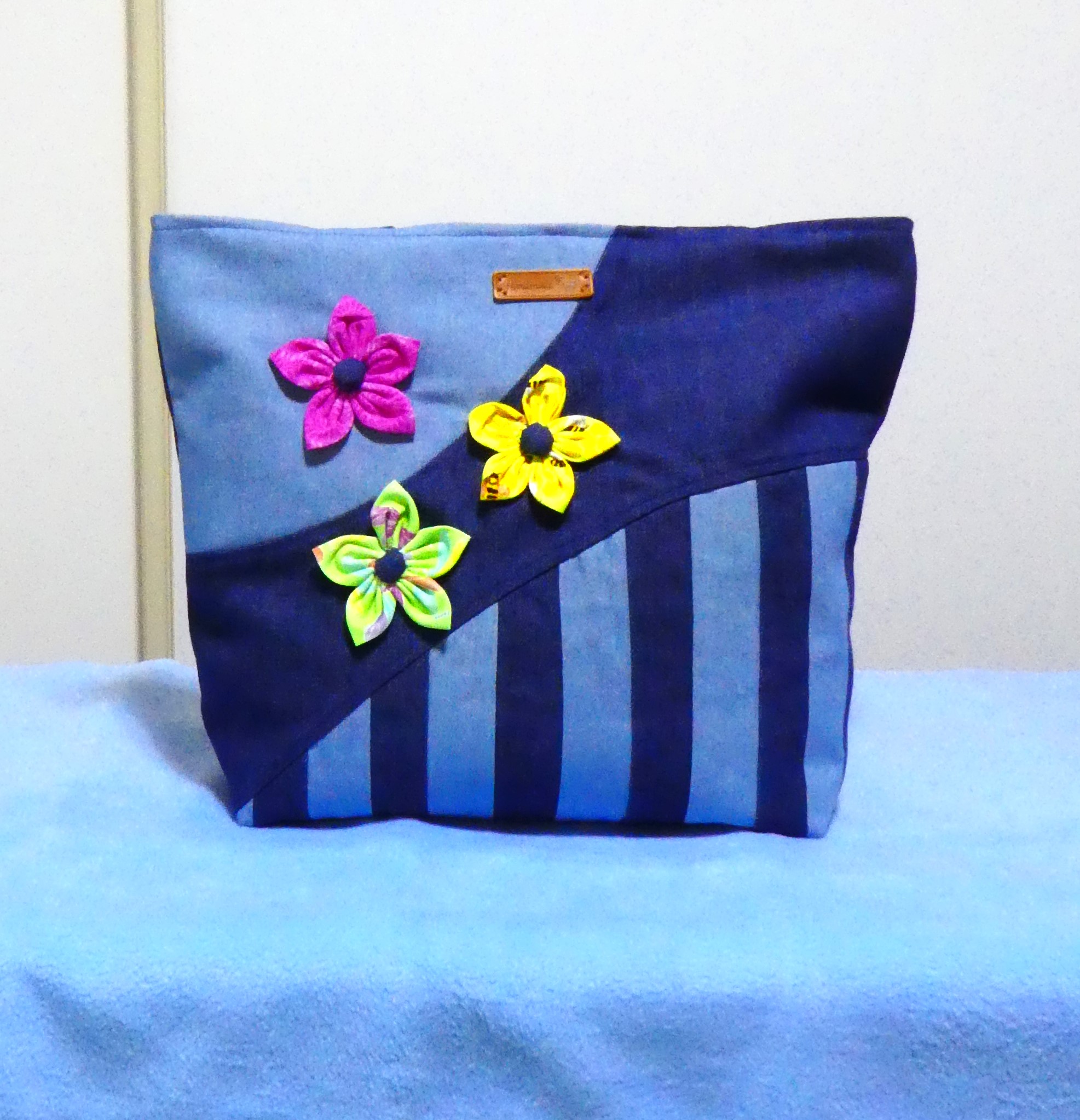 QUALITY HANDMADE DENIM AND PATCHWORK FABRIC BAG