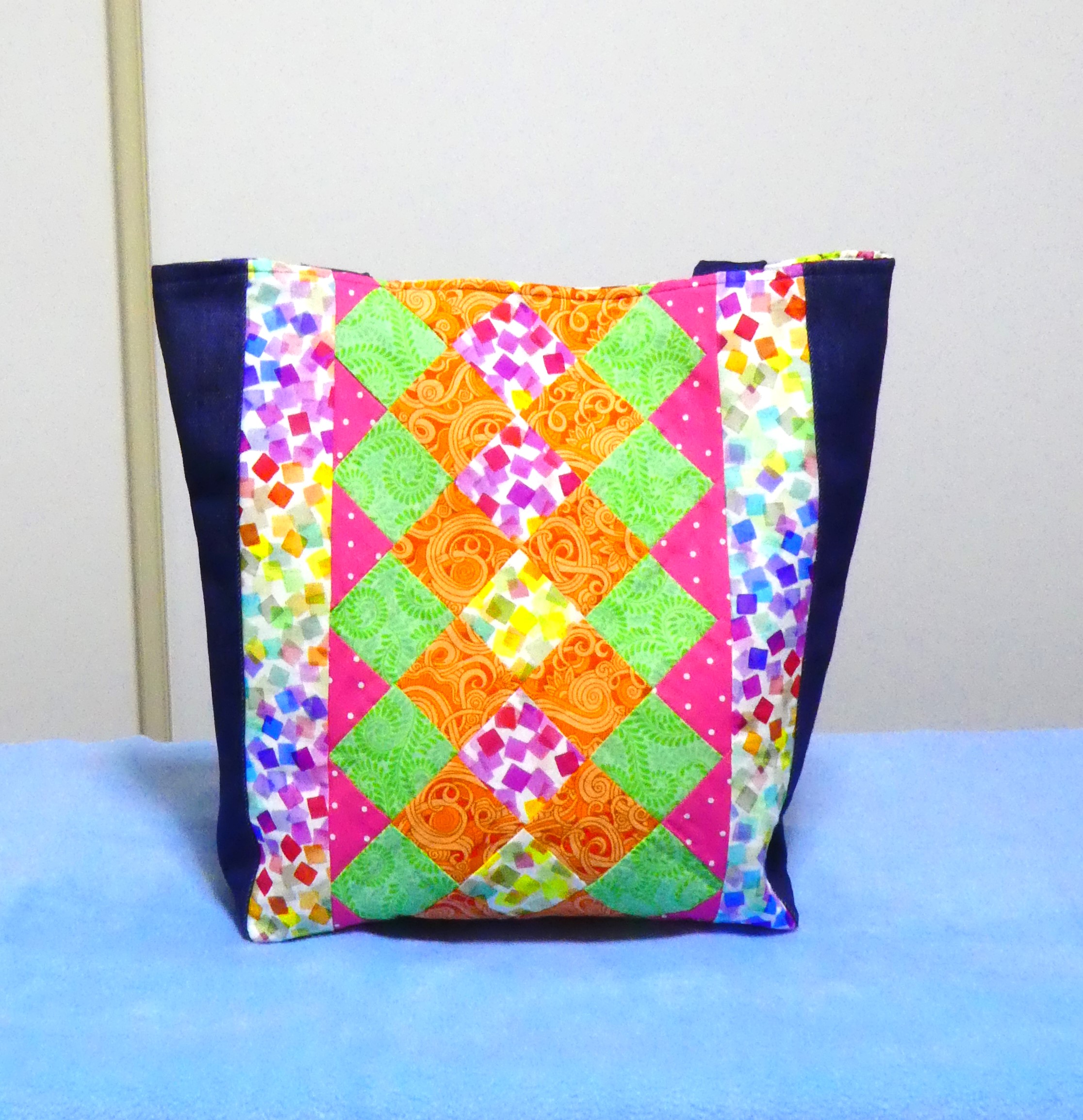 QUALITY HANDMADE DENIM AND PATCHWORK FABRIC BAG