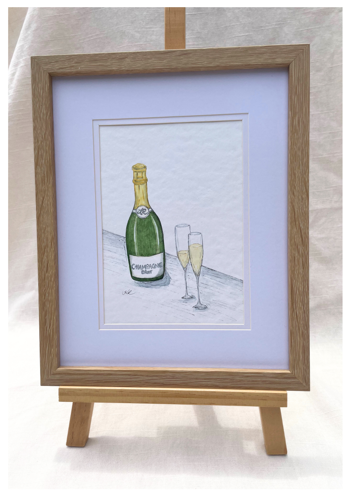 Champagne Original Watercolour