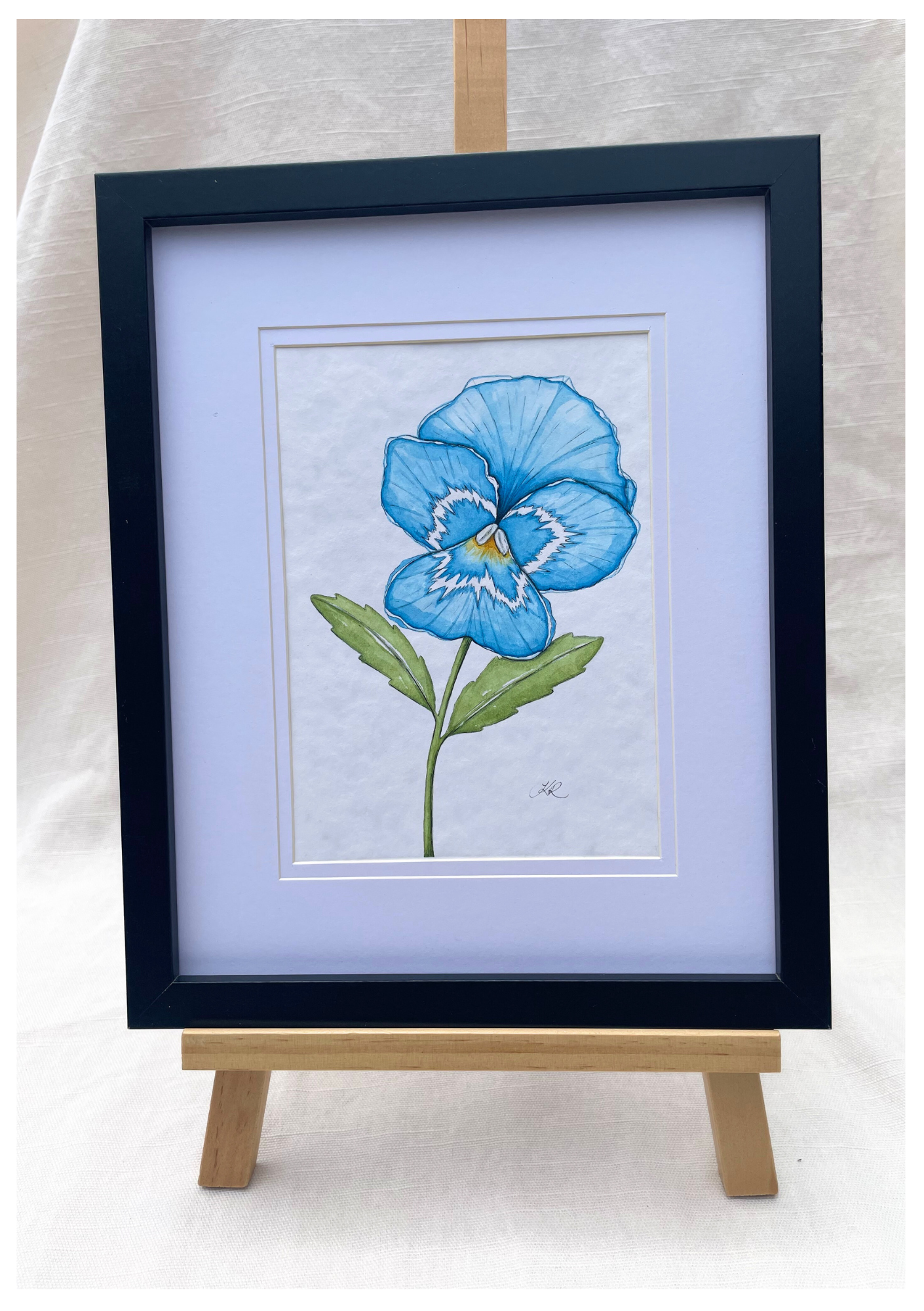 Blue Viola Original Watercolour