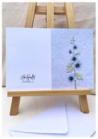 Hollyhock Note Card