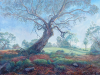 Suburban Sentinel - Oil Painting on Canvas