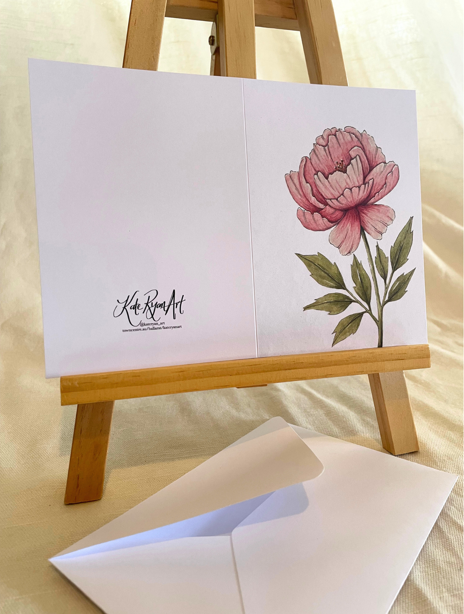 Peony Note Card
