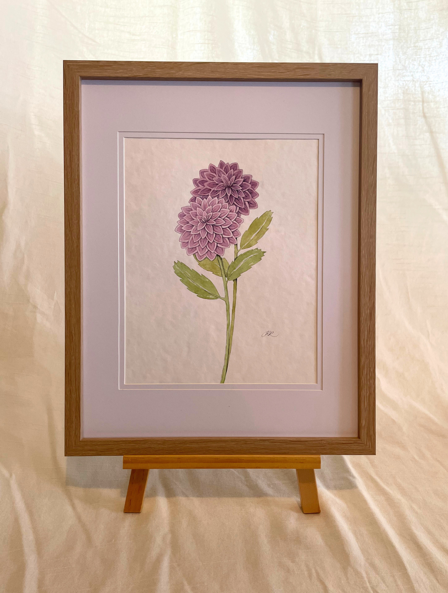 Dahlia Duo Original Watercolour